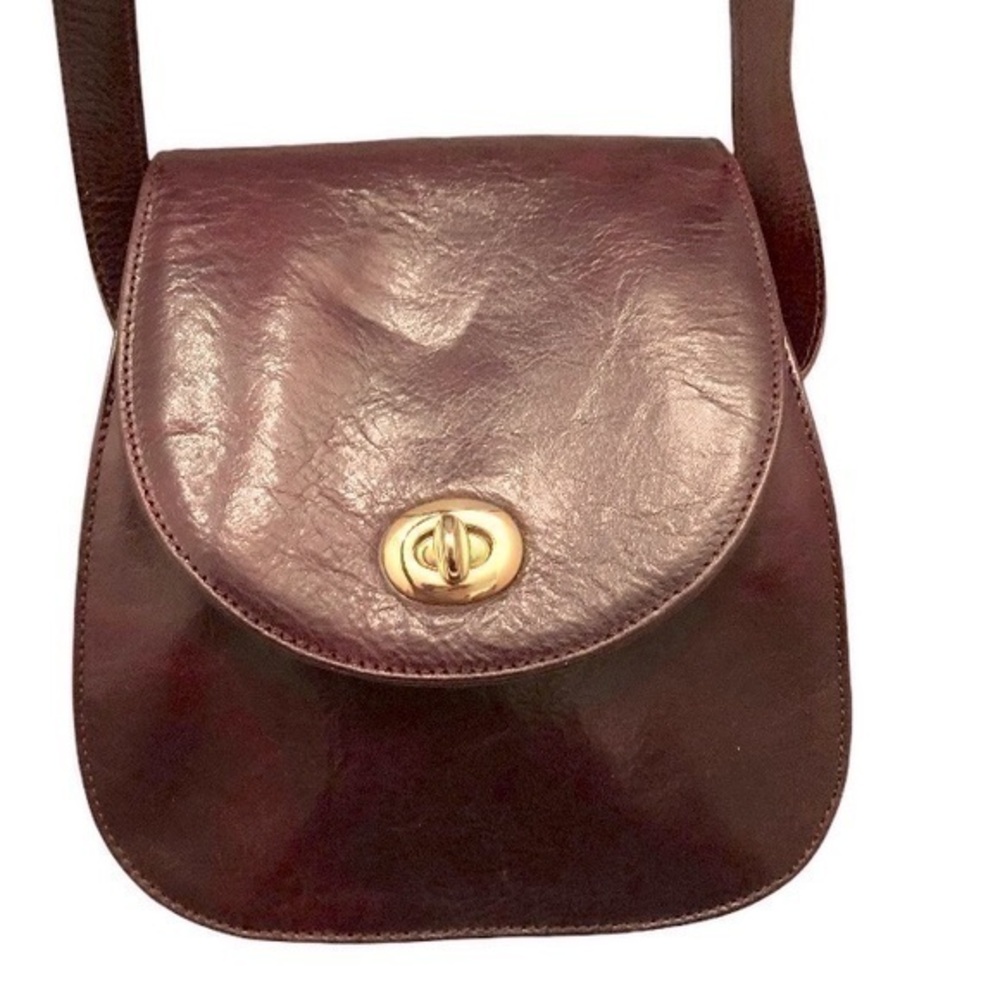 Bosca brown leather crossbody messenger bag